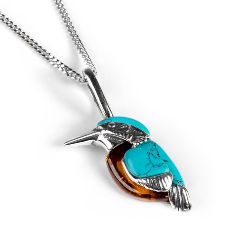 Kingfisher necklace 925 - necklace,