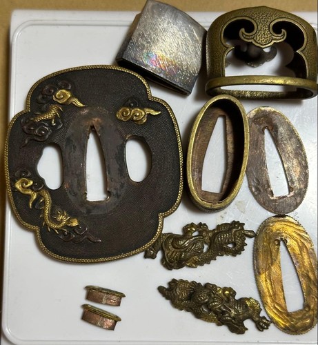 Japanese tsuba carved - carved, samurai