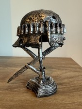 WW2 Relic Distressed Helmet Resin Military Memorabilia Ornament