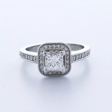 Platinum Engagement Ring Halo