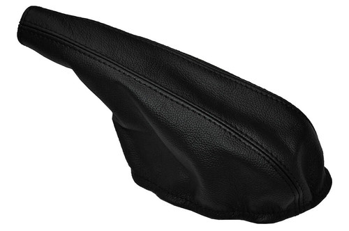 Black stitch leather skin - black,