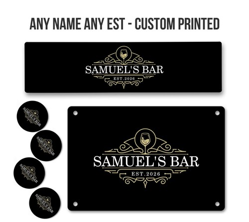 Personalised bar runner - runner, sign