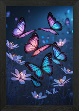 Butterflies and Flowers in