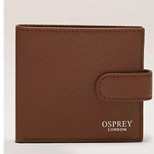 OSPREY LONDON HUNSTON BOXED MEN'S LEATHER WALLET - CARAMEL
