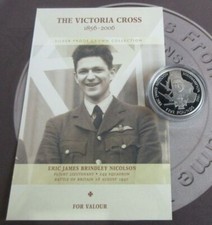£5 Victoria Cross 2006 Silver Proof Coins From The Channel Islands With COA