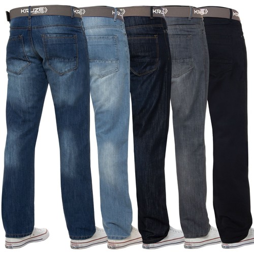 Kruze mens straight leg jeans - kruze,