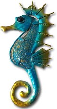 Metal and Glass Seahorse wall