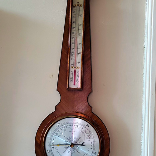 Wooden wall mounted - wall-mounted, aneroid