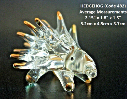 Miniature glass hedgehog spiky - miniature,
