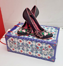 Ladies Black/Pink Floral Court