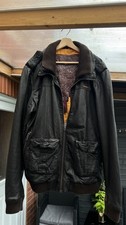 Superdry Very dark brown Leather Brad Jacket size 3XL XXXL Mens
