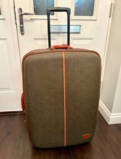 *Genuine* Mulberry Large Suitcase Scotchgrain In Mole & Brandy Colour *Vintage*