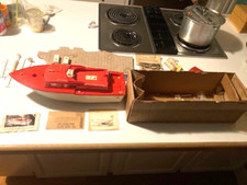 VINTAGE PHILLIPS 66 POWER YACHT TOY-ACCESSORIES,BOOKLET,USED BOX-NOT WORKING-60S