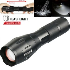 LED Super Bright Police 90000LM Zoom Flashlight - Camping Lamp Torch Flashlight