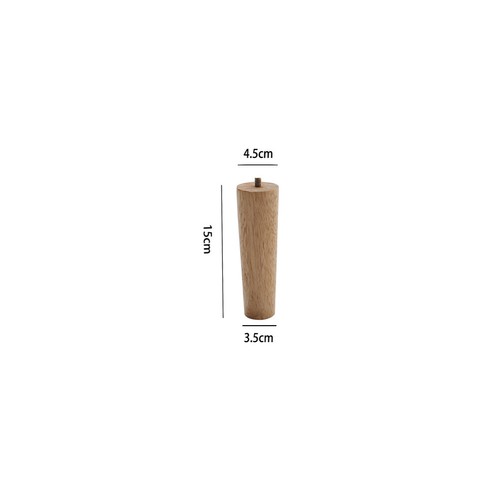 Table legs wooden - 4x, tapered