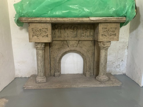 Antique period fireplace stone - antique,