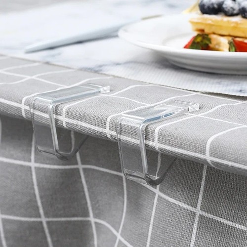 Clear tablecloth clips - tablecloth, pack