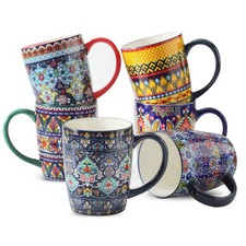 Coffee Mugs Set of 6, 16 oz