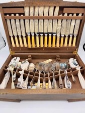Silverware Cutlery Set In Wooden Case