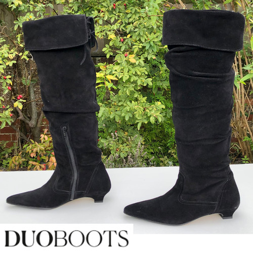 New duo knee high boots - boots,, 100%
