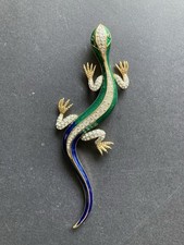 Vintage Jewellery Fabulous Attwood & Sawyer Lizard /Gecko Brooch Pin