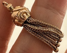 Antique 9ct Gold Tassel Fob Pendant