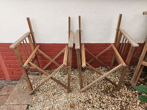 Pair vintage teak - pair, of