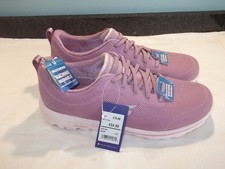 Skechers ladies mauve lilac 'Goga Mat' textile trainers shoes size UK 8 EU 41