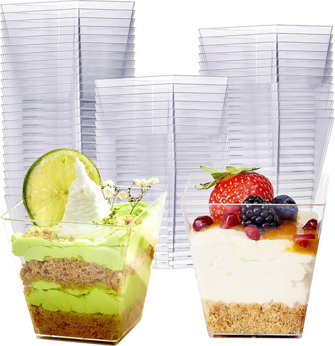 Hard plastic dessert - 48, cups