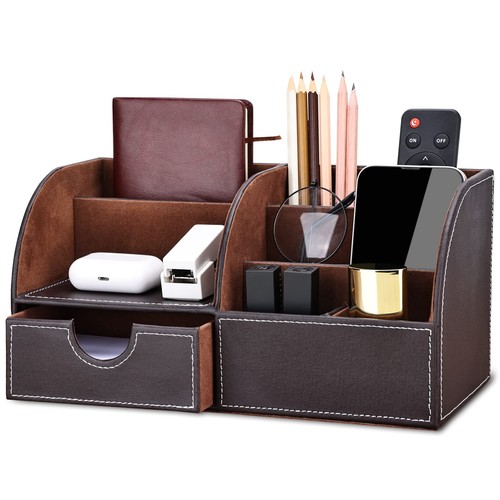 Kingfom leather office desk - leather,