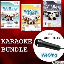 Wii Karaoke Bundle - 3x We Sing Games + 2x USB Microphones - FAST SHIPPING