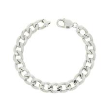 Sterling Silver 39.0g Heavy Curb Mens Bracelet CH987