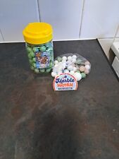 90+1 Glass Marbles Toy in a Jar  Gift Standard Size 16mm Kids .