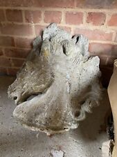 HORSE HEAD PAIR DETAILED HAND CAST STONE OUTDOOR GARDEN ORNAMENT PILLAR CAP GIFT