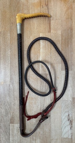 Plaited leather hunting - leather, whip