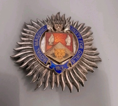Antique silver enamel rmig - antique,