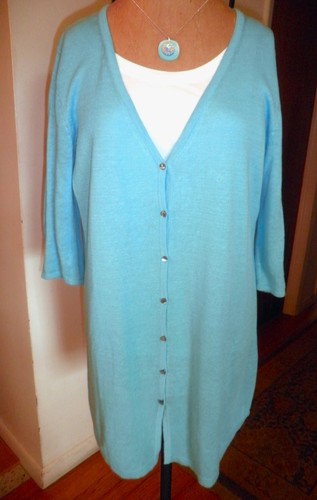 Jill turquoise linen v - s,