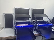 Swan Flightcase 52x53x32cm w/ 10U Rack Sloping Top Section & draws 