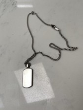 Armani Dig Tag Necklace Stainless Steel Great Condition Bargain Price
