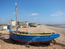 Photo 6x4 Blue fishing boat New Romney A small wooden boat on the top of  c2011
