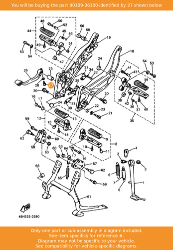 Yamaha bolt 90109 06100 oem - bolt,,
