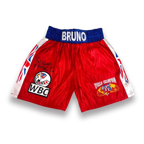 Frank bruno signed red boxing - frank,