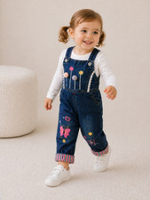 Baby Girls Denim Dungarees