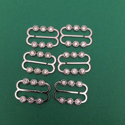 Rhinestone ribbon sliders - 6,