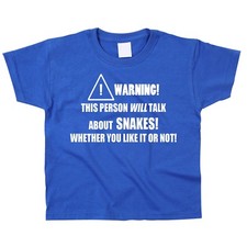 Snakes Kids Children's Kid's T-Shirt Lizards Animals Reptiles Funny Cool Gift 