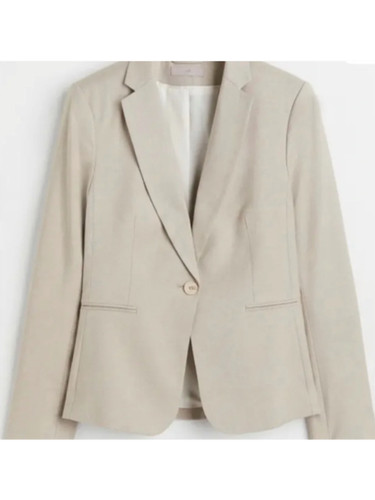 Tan fitted one button - tan,