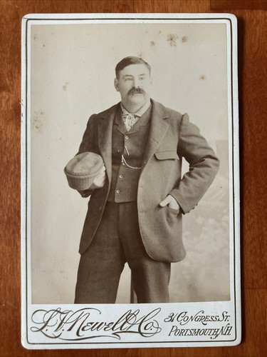 Man mustache holding hat - mustache,