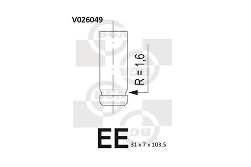 Bga engine exhaust valve 31mm - exhaust,