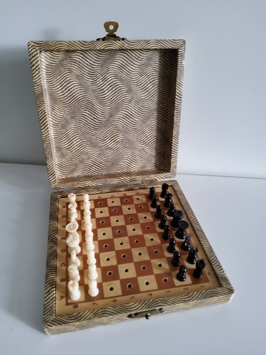 Vintage travel chess - set, in
