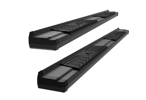 Black style running boards - black,